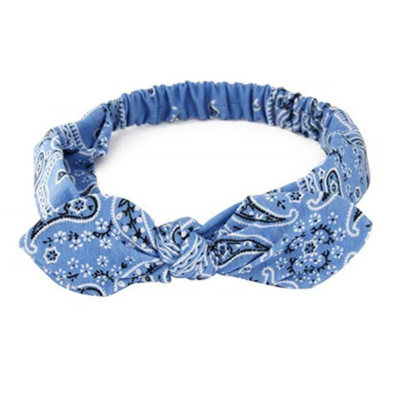 Boho Soft Elastic Headband For Women Vintage Cross Knot - Smarsty