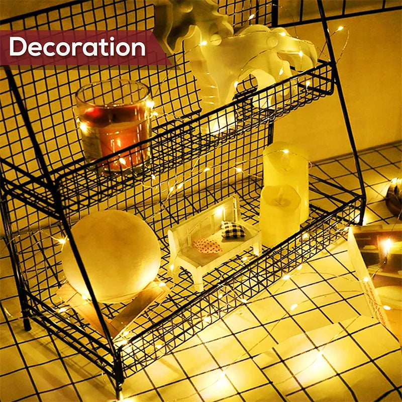 USB Led Fairy Lights Copper Wire String 20M 200LED Holiday Outdoor Lamp Garland For Christmas Tree Wedding Party Decoration - Smarsty
