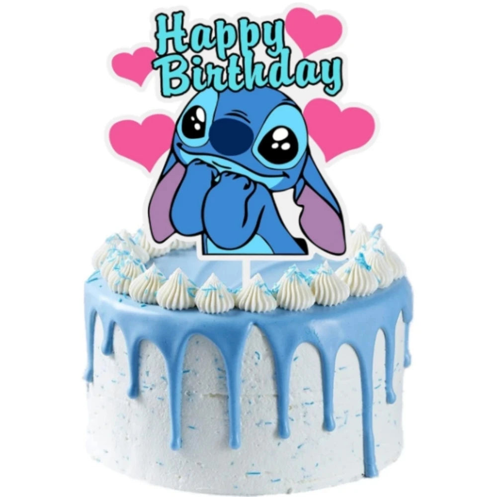 Disney Lilo and Stitch Birthday Cake Topper Decoration - Smarsty