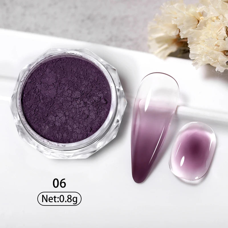 Aurora Pearl White Nail Glitter Powder for Stunning Designs - Smarsty