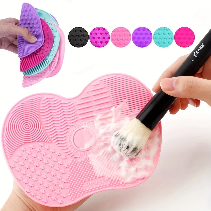 Silicone Apple-Shaped Makeup Brush Cleaner Pad - Smarsty
