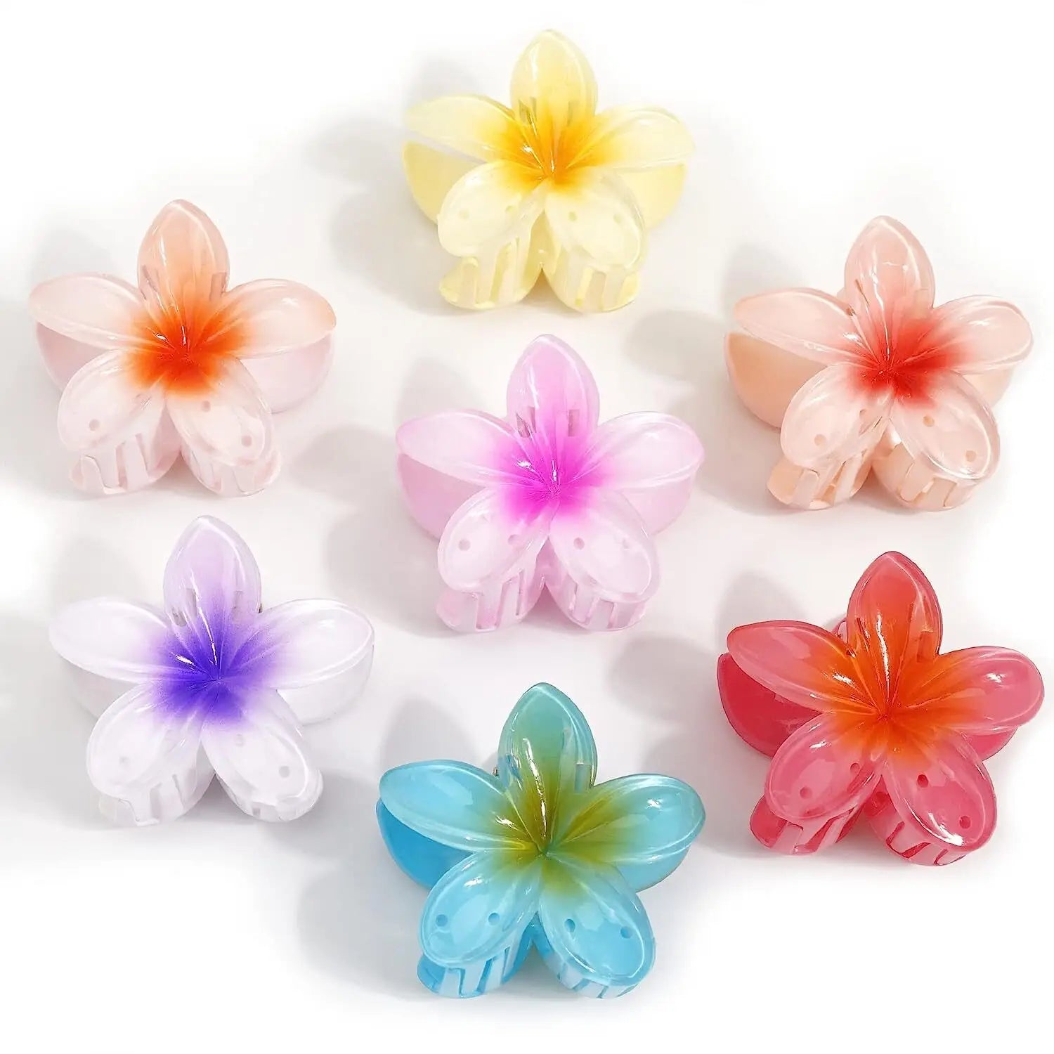 Hawaiian Gradient Hair Clips Flower Beach Vacation Style - Smarsty