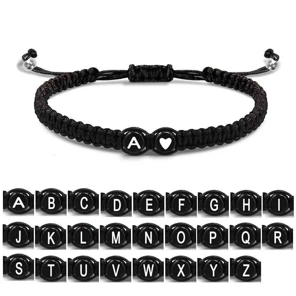 Handmade Adjustable Heart Bracelets A-Z Initials for Friendship - Smarsty