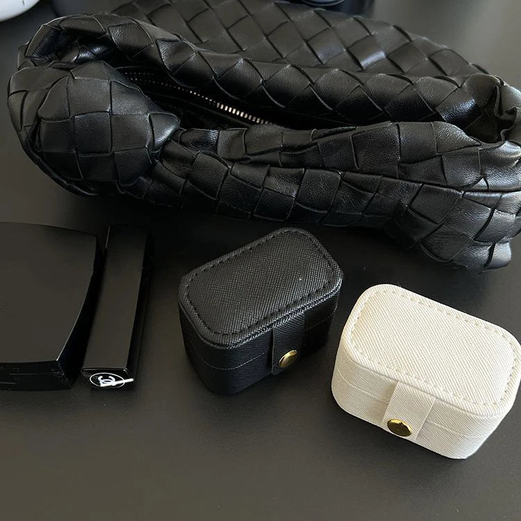Mini Portable Leather Jewelry Storage Bag for Travel - Smarsty