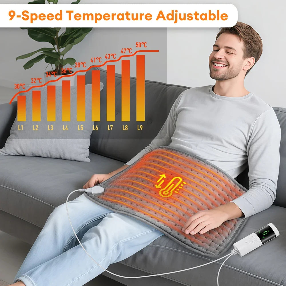 Electric Heating Pad Pet Heat Mat with 9 Levels Constant Temp 4 Mode Timer Body Warming Thermal Mat for Abdomen Hand Thermal Mat - Smarsty