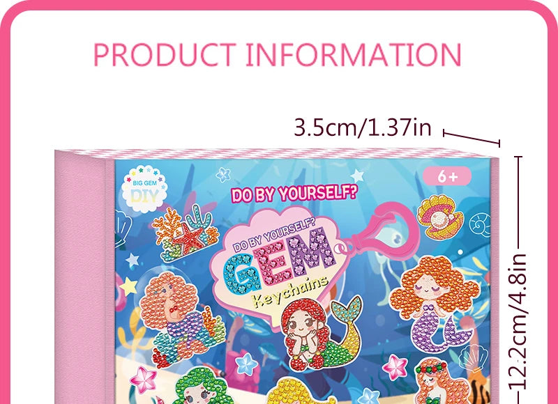 DIY Handmade Diamond Art Keychains Set for Kids - Smarsty