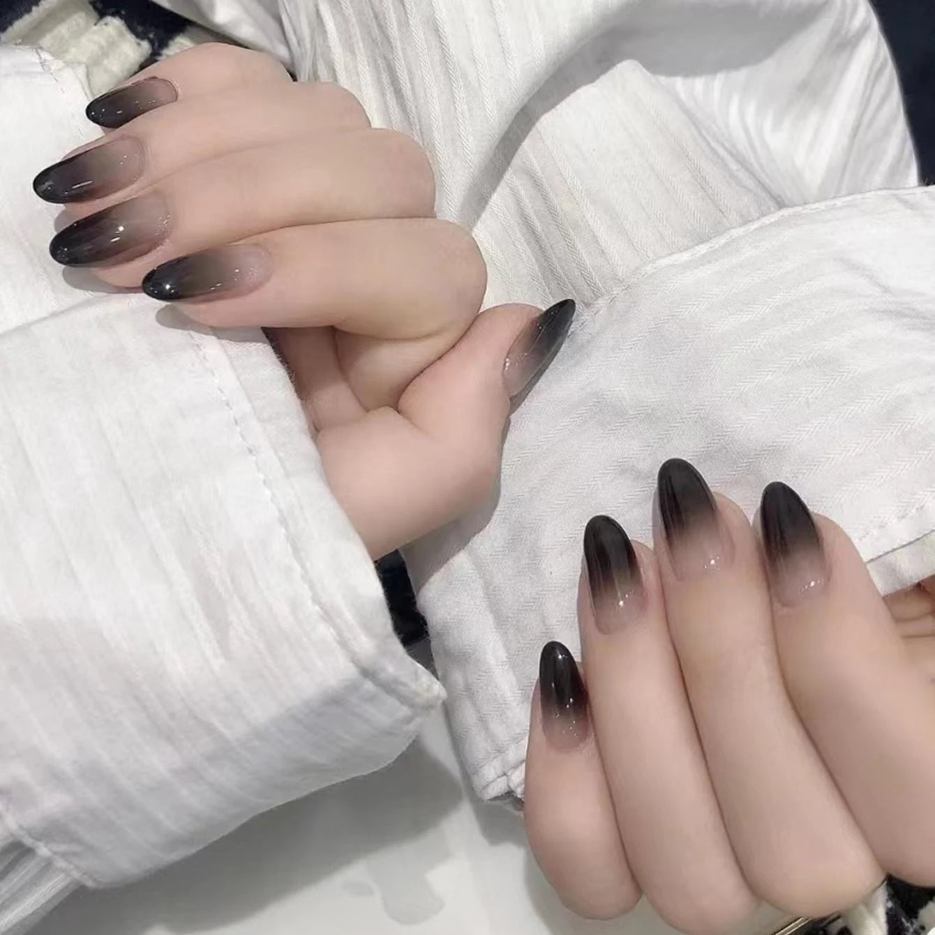 Water Drop Gradient Blush Press On Nails Set - Smarsty