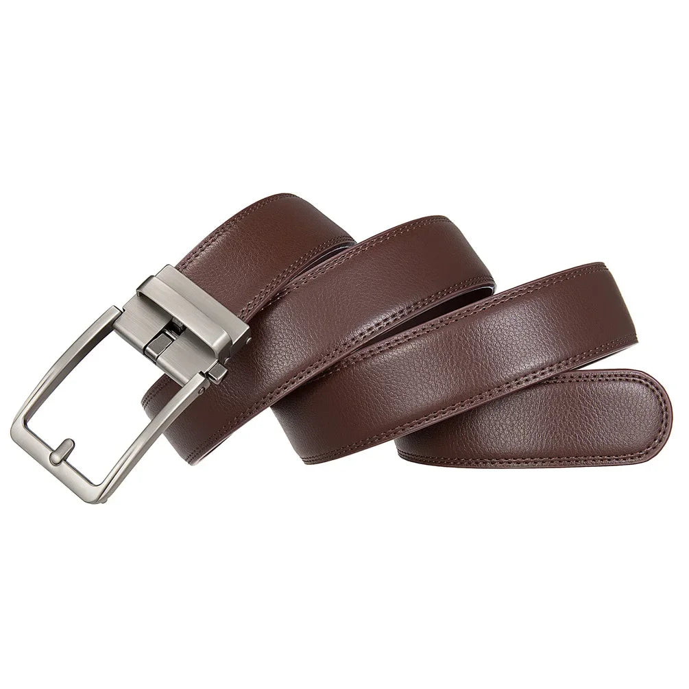 Luxury Genuine Leather Click Belt for Men Automatic Buckle - Smarsty
