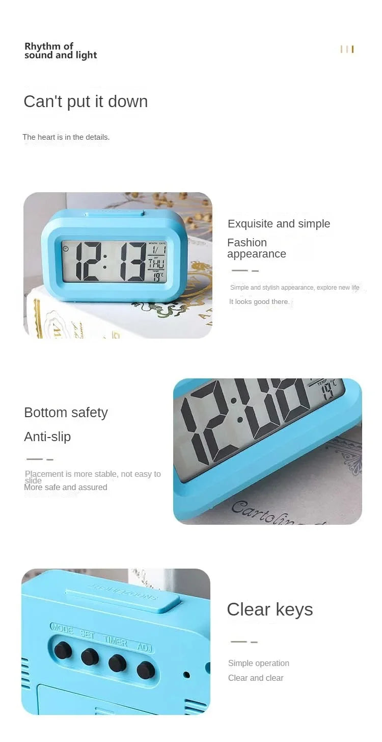 LED Digital Alarm Clock with Calendar Function for Desk - Smarsty