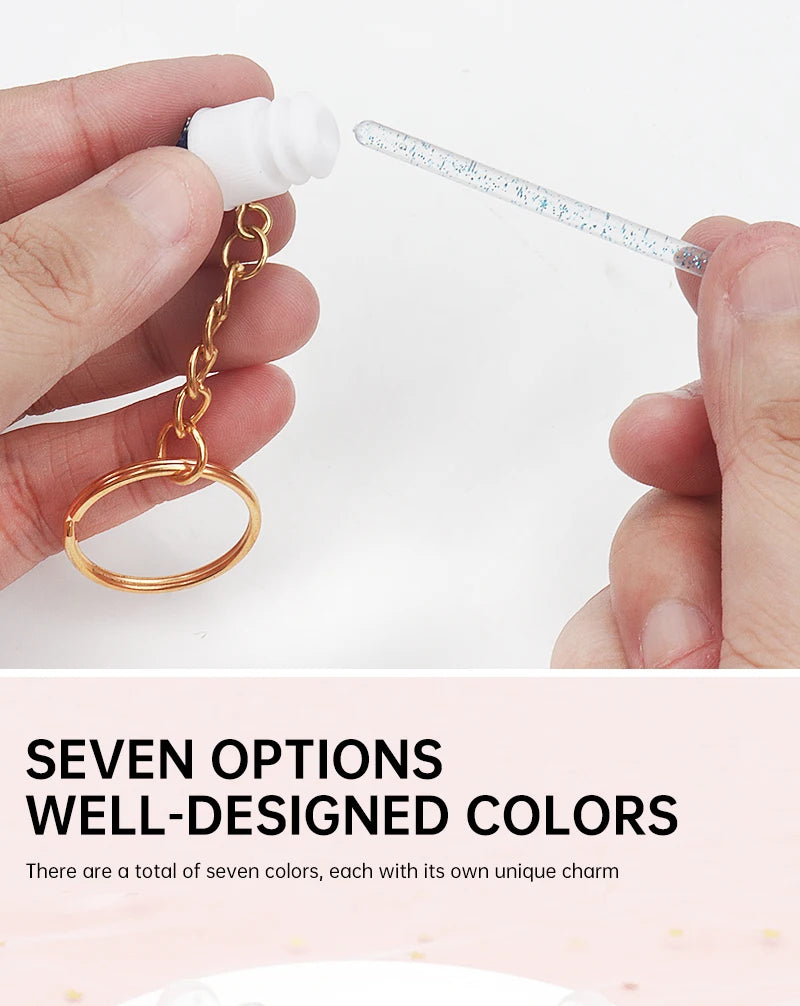 10 Pcs Tube Eyelash Brushes with Gold Keychain Convenience - Smarsty