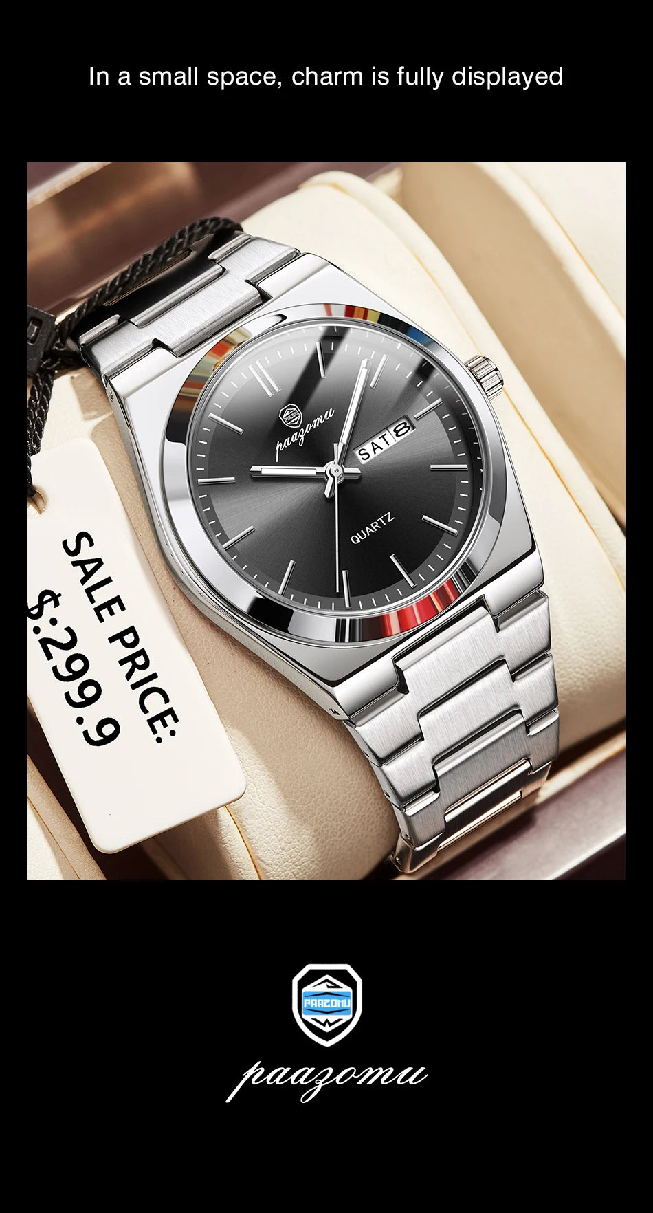 Luxury Waterproof Quartz Men's Watch with Luminous Features - Smarsty