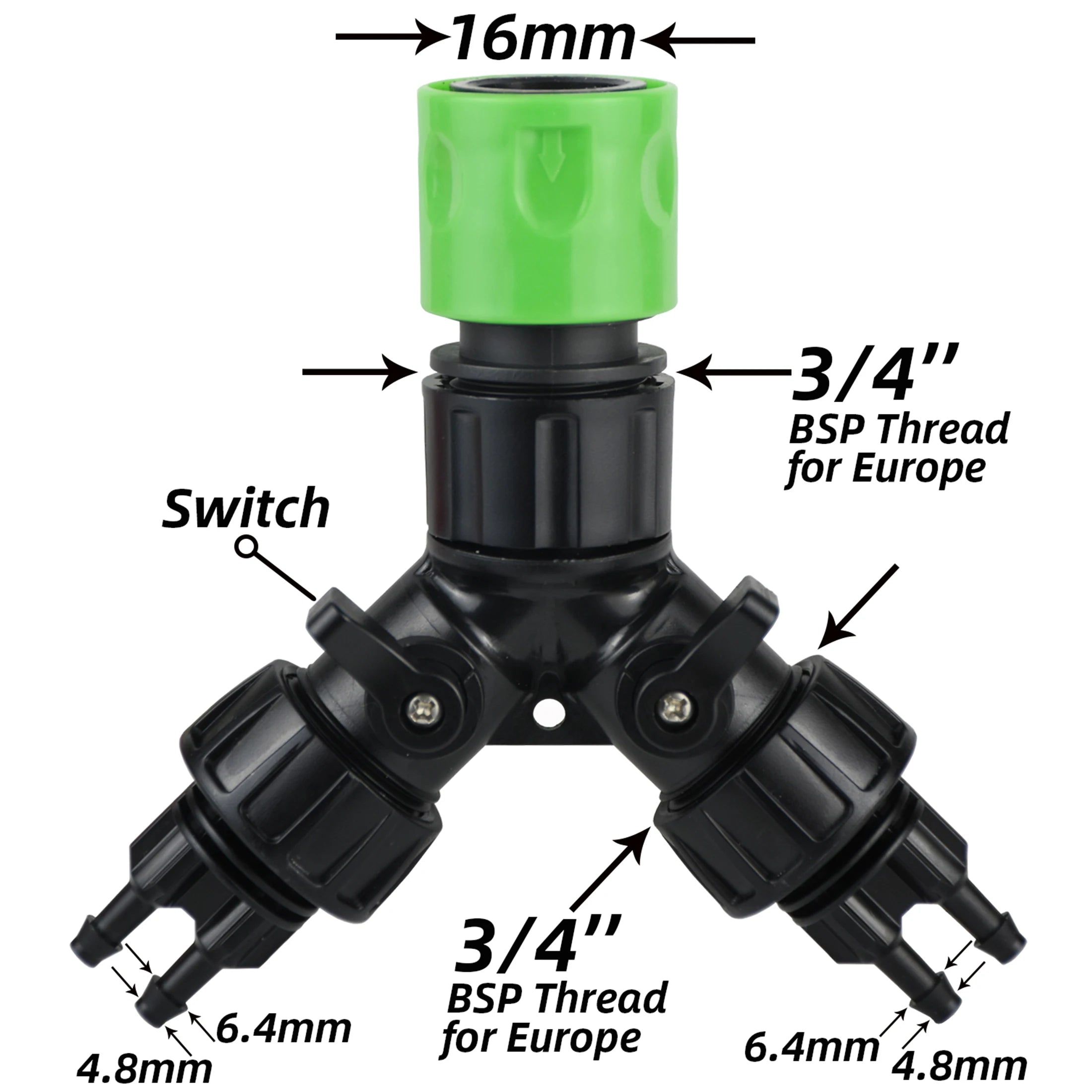 KESLA Drip Irrigation Tap Adapter 4-Way Splitter System - Smarsty