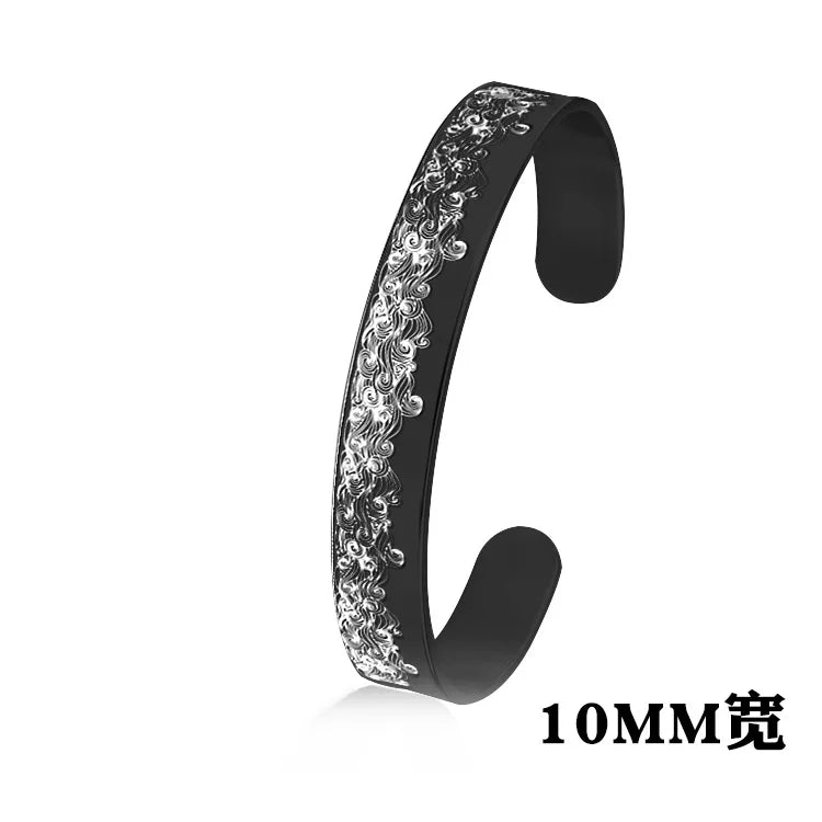 Adjustable Stainless Steel Men Bracelet Glossy Finish - Smarsty