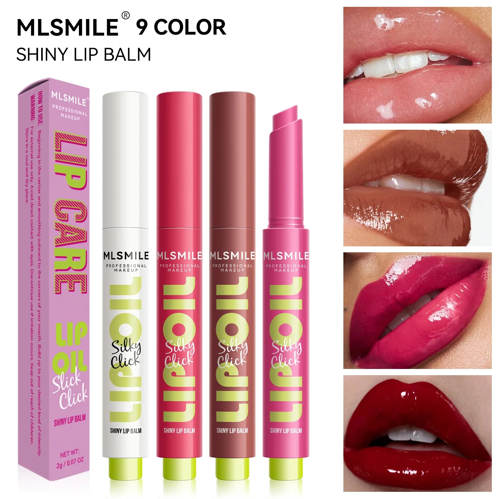 MLSMILE Multi-Color Hydrating Lip Gloss with Mirror - Smarsty