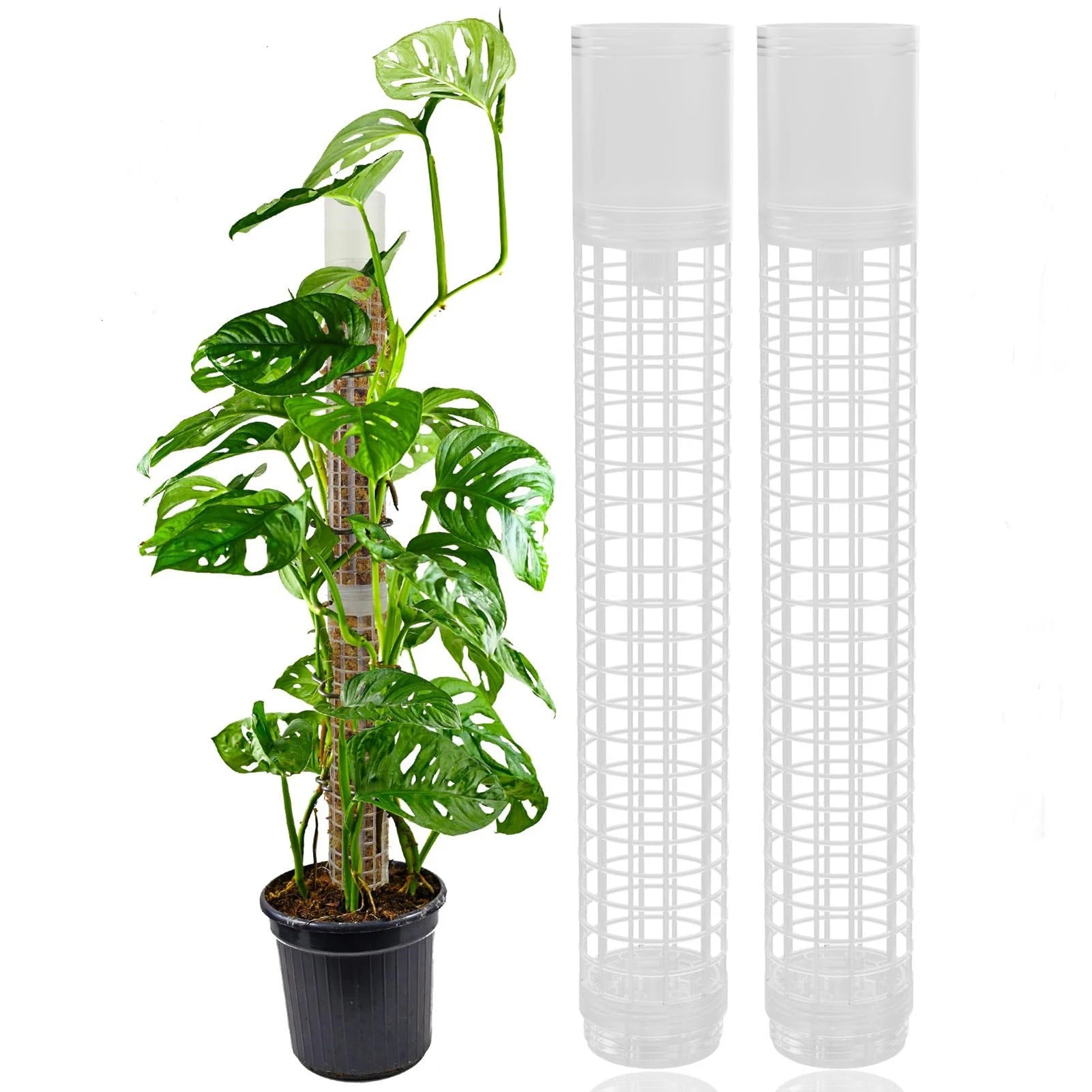 Plastic Plant Cages Supports Moss Pole Automatic Watering Continuous Moisture Pole Mesh Structure for Garden Climbing Plants