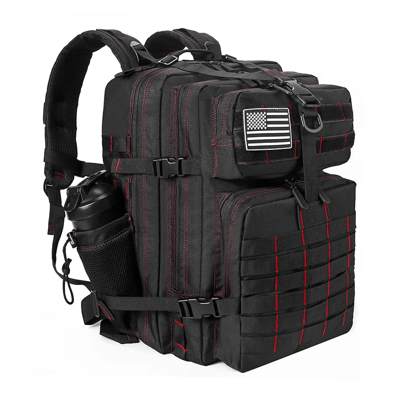 LHI 45L/35L/25L Tactical Backpack for Men and Women Waterproof Athlete Gym Outdoor Bag Travel Hiking Rucksack with Bottle Holder - Smarsty