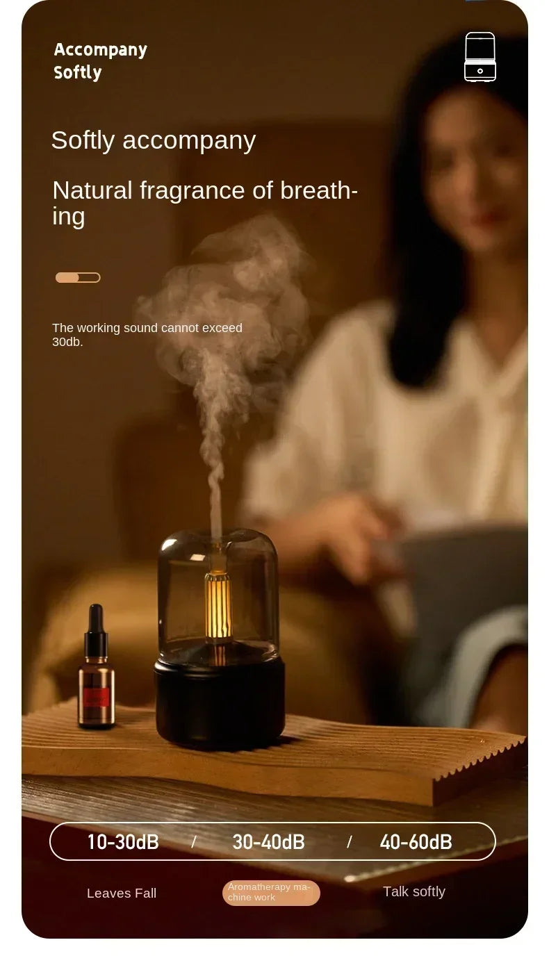 Candlelight Aromatherapy Humidifier for Home Office - Smarsty