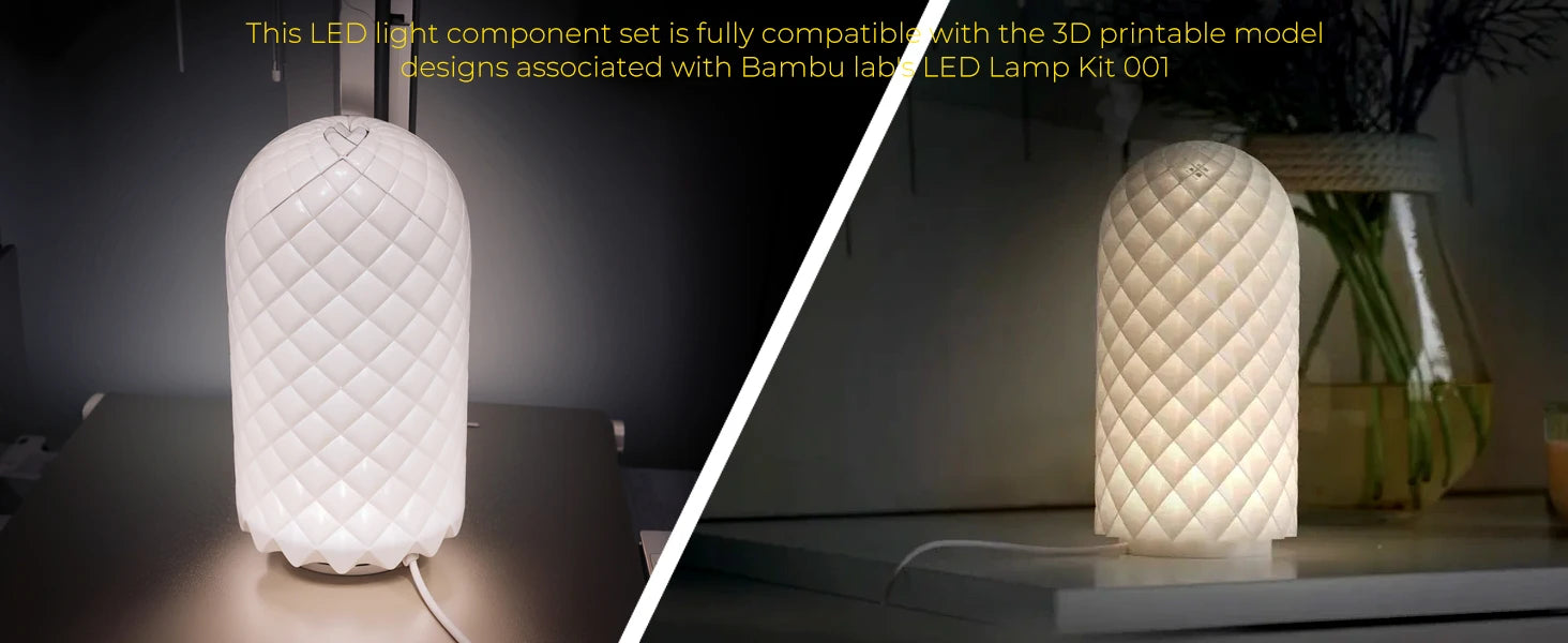 For Bambu Lab Led Lamp Kit Adjustable Light Kit Led Light Parts Hardware DIY Model white /cold/warm light Without Lamp shell 001 - Smarsty