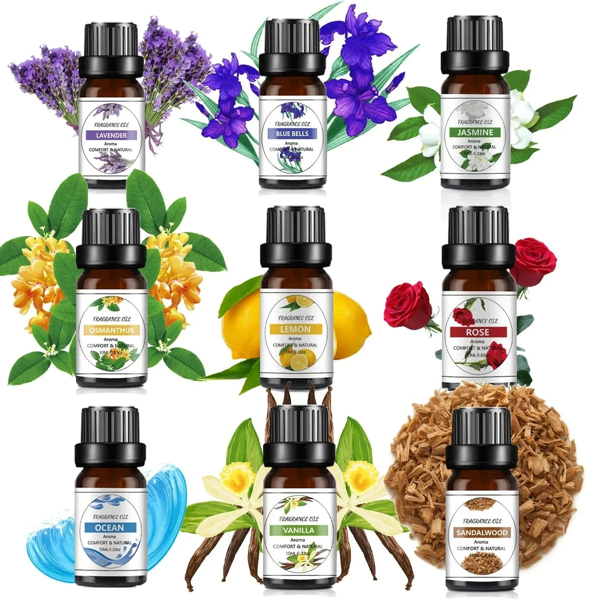 10Ml Essential Oil Fruit Flavor Natural Plant Making Diffuser Essential Oil Mango Pineapple Flavoring Oil for DIY Soap Candles - Smarsty
