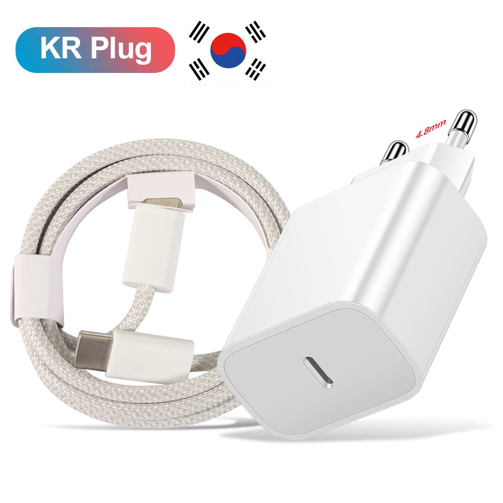 20W USB C PD Charger For iPhone15 GalaxyS23 Fast Charge - Smarsty