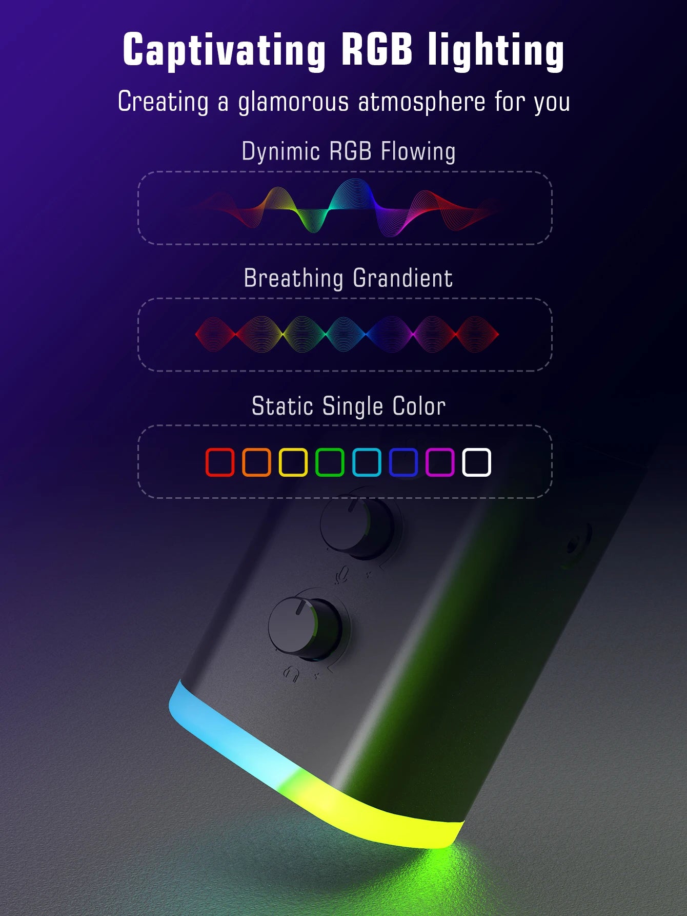 FIFINE Dynamic XLR Microphone Kit with RGB Control - Smarsty