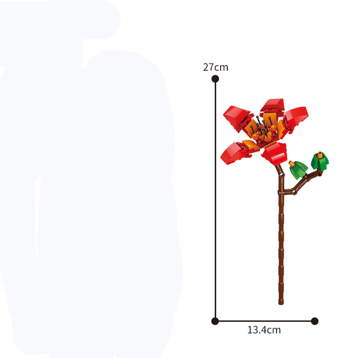 13 Styles Pretty Flower Building Blocks Rose Valentine's Lavender Peach Lily Of The Valley Tulip Bricks DIY Home Ornaments by Smarsty