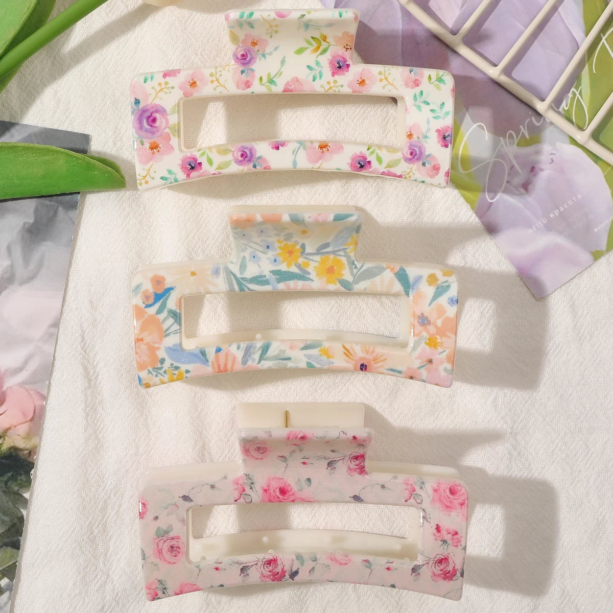 Pink Medium Sized Hair Claw Clips Strong Hold For All - Smarsty