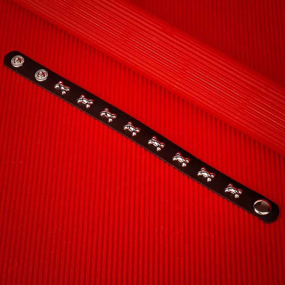 Punk Hip Hop Leather Skull Bracelet for Unisex Fashion - Smarsty