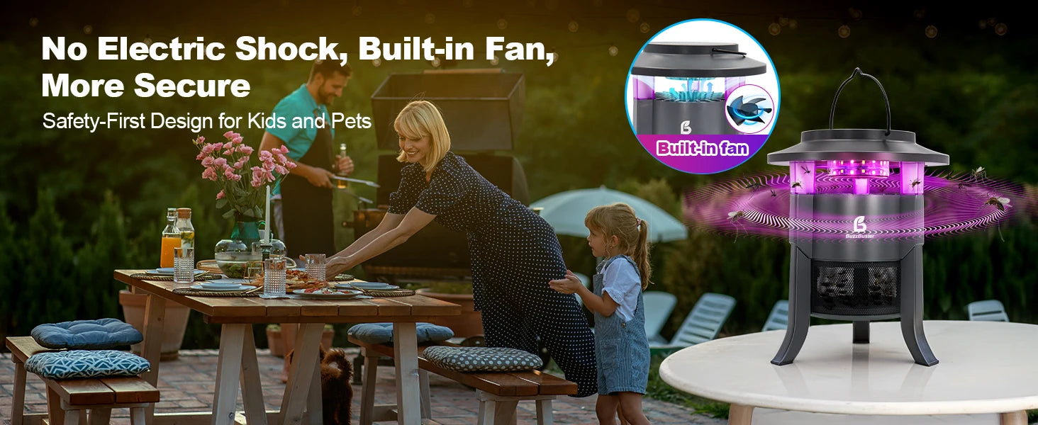 Bug Zapper Outdoor, Mosquito Zapper, Electric Fly Zapper, Mosquito Killer, Fly Traps,Flying Insects Zapper Indoor Outdoor