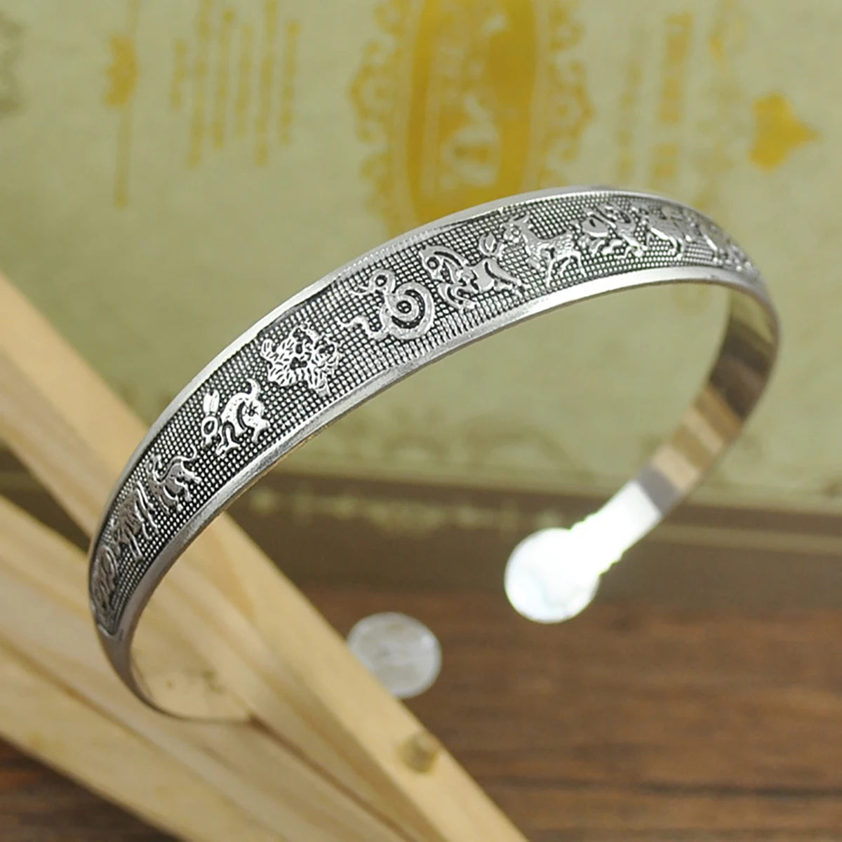 Vintage Tibetan Silver Cuff Bracelet for Unique Style - Smarsty