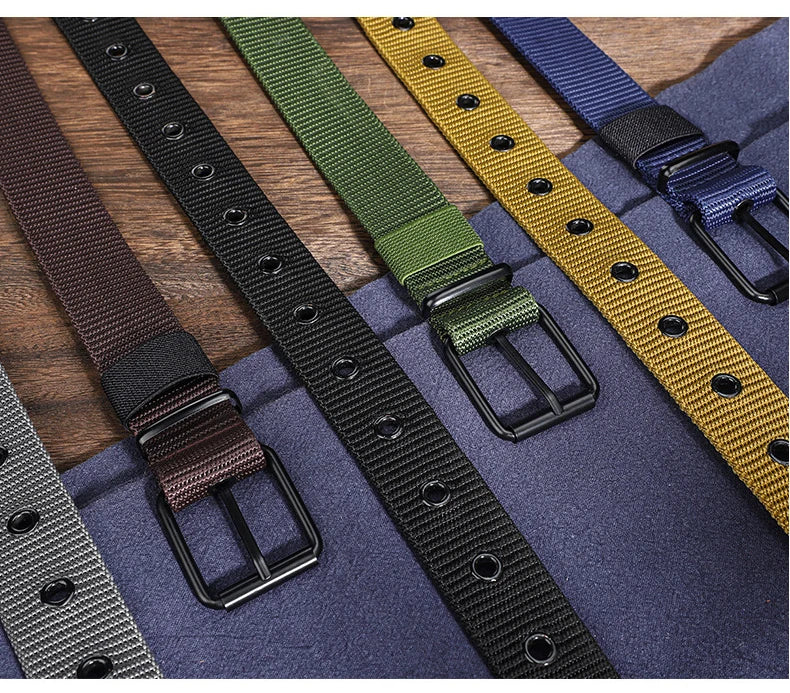 Unisex Canvas Belt Durable Outdoor Sports Pin Buckle - Smarsty