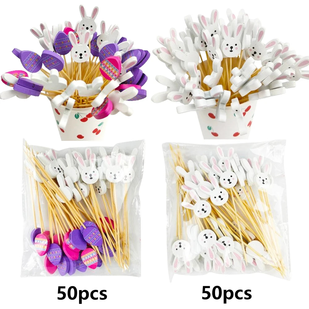 Easter Disposable Bamboo Skewers for Festive Decor - Smarsty