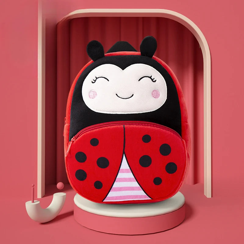 Plush Kindergarten Backpack Anti Lost Cute Design Kids - Smarsty