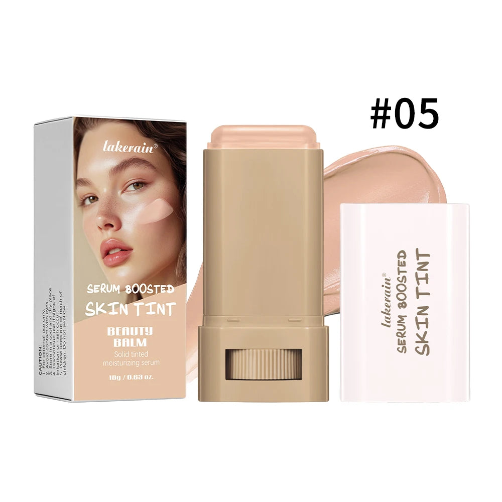 Skin Tint Foundation Stick Eraser Concealer Foundation Stick Serum Boosted Smooth Plumper Hight Coverage Travel Bronze Foundatio