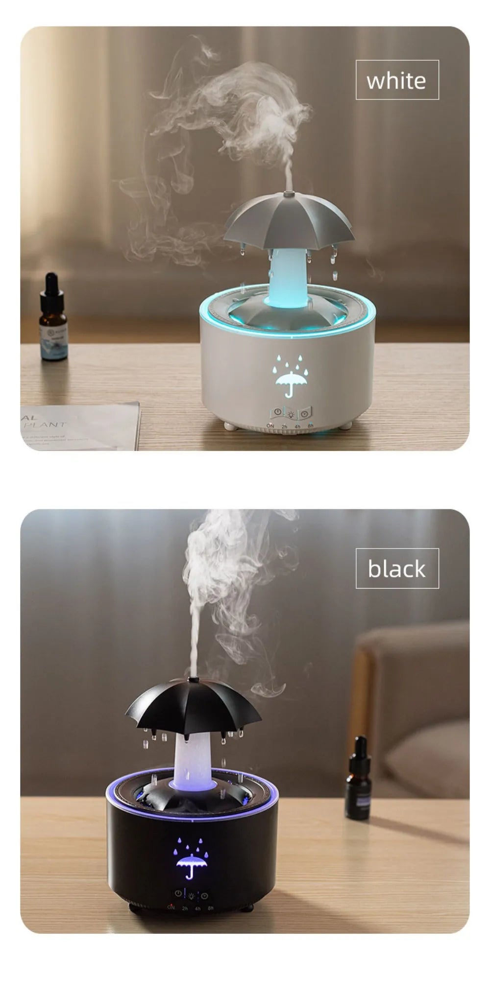 Rotating Umbrella Humidifier with Colorful Night Lights - Smarsty