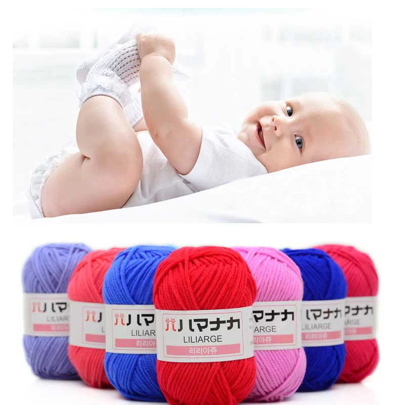 Soft Cotton Knitting Yarn for DIY Baby Sweaters - Smarsty