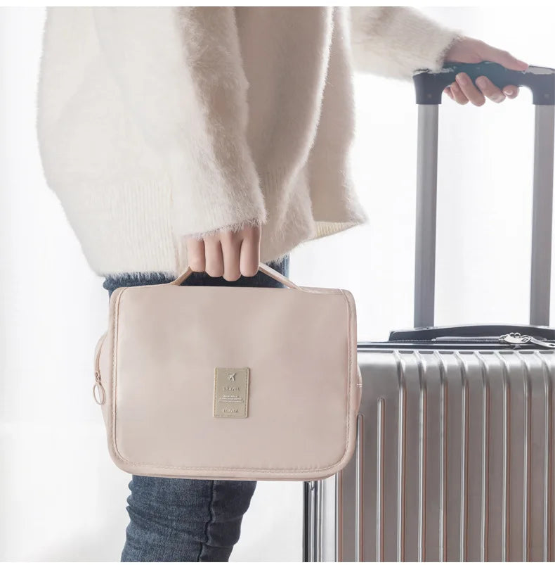 Waterproof Travel Makeup Bag With Hook And Organizer - Smarsty