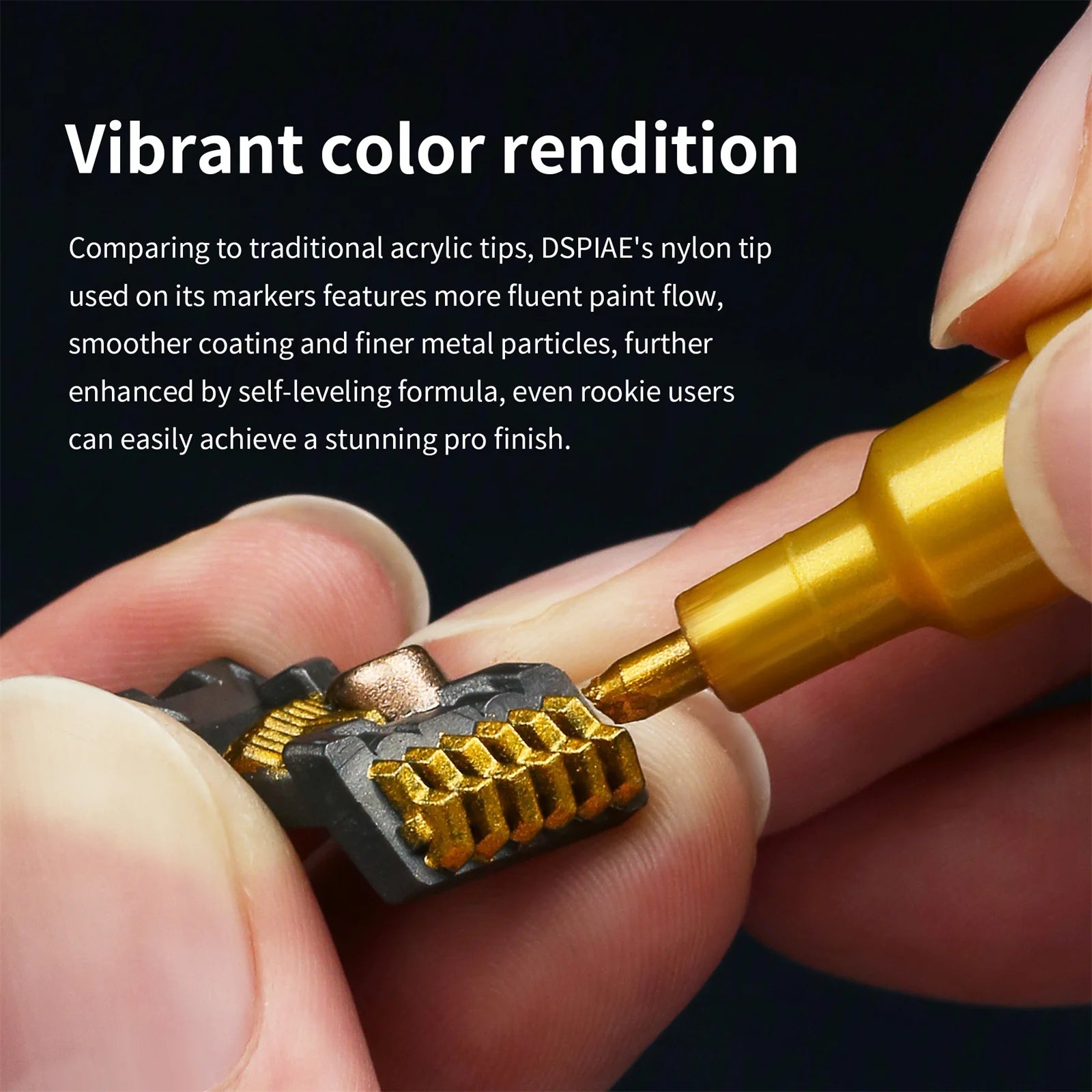 12pcs DSPIAE MKA-Ultra Metal Environmental Protection Document Marking For Gundam Mechanical Model 12 Colors DIY Tool Brush Part