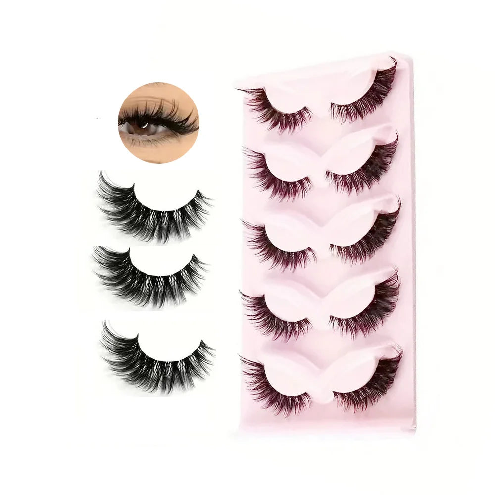 High Quality Cat False Eyelashes with Transparent Stems - Smarsty