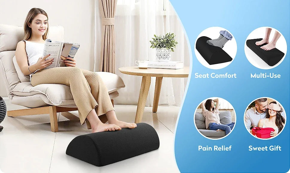Ergonomic Memory Foam Foot Rest for Desk Comfort - Smarsty