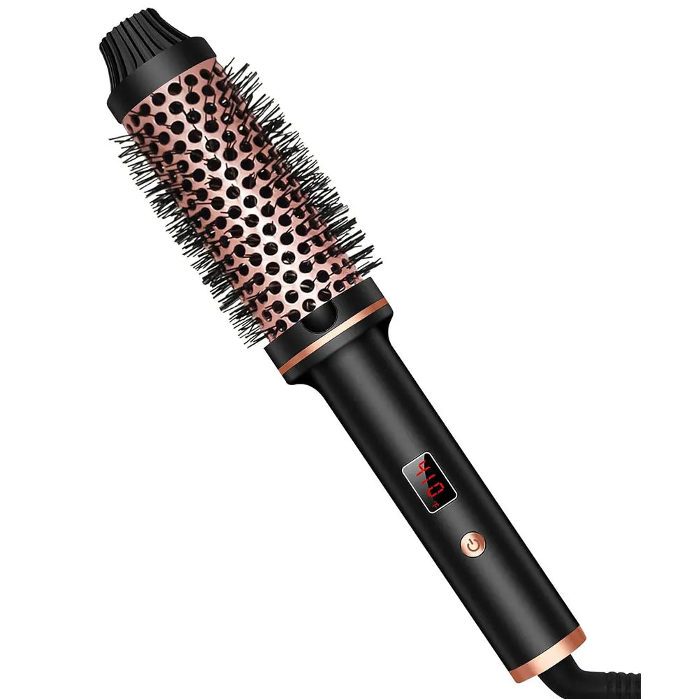 1.5 Inch Ceramic Heated Hair Curling Brush - Smarsty