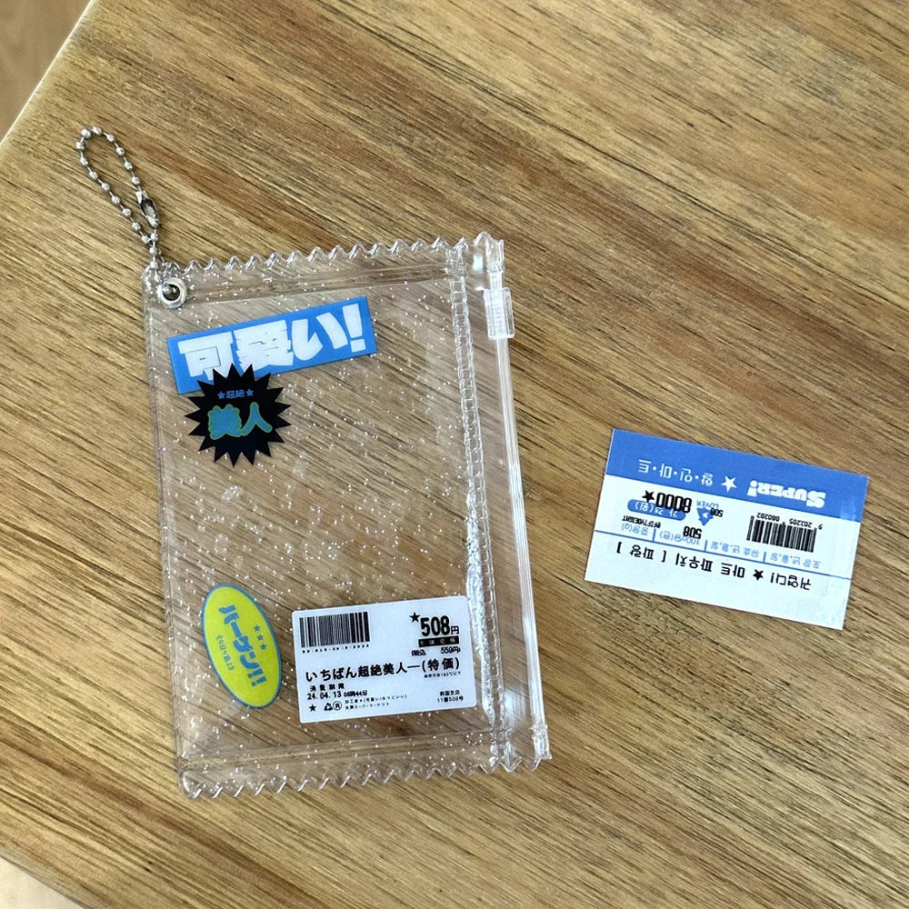INS Transparent Candy Bag Badge Holder Korean Photocard Holder Display Bag Pendant Idol Photo Card Protective Cover Card Holder