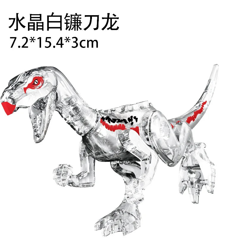 Jurassic World 3 Brutal Raptor Building Blocks Dinosaur Bricks Tyrannosaurus Indominus I-Rex Assemble Toy For Children by Smarsty