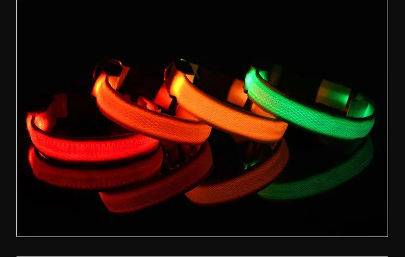 LED Nylon Dog Collar for Night Safety and Visibility - Smarsty