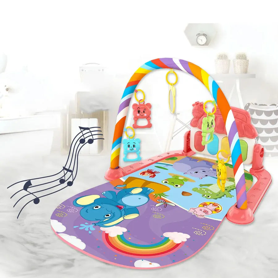 Baby Activity Gym Rack Early Education 0-36 Months Toy Gifts Musical Newborn Piano Keyboard Crawling Blanket Pedal Play Mat by Smarsty