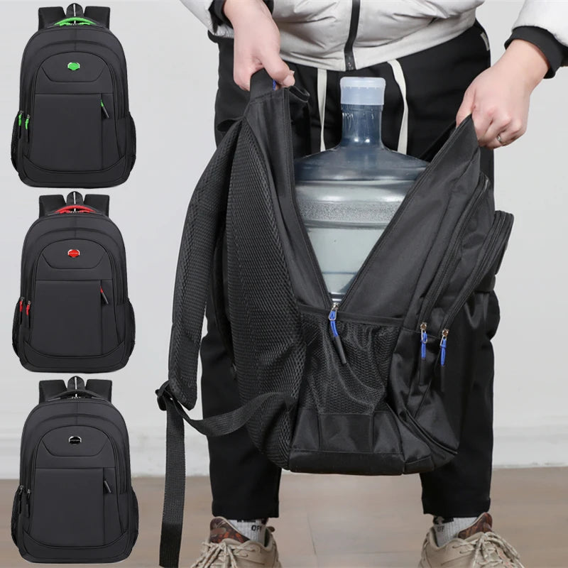 Men's Backpack Oxford Waterproof Backpack Business Computer Bag Leisure Travel Backpack High School Student Backpack - Smarsty