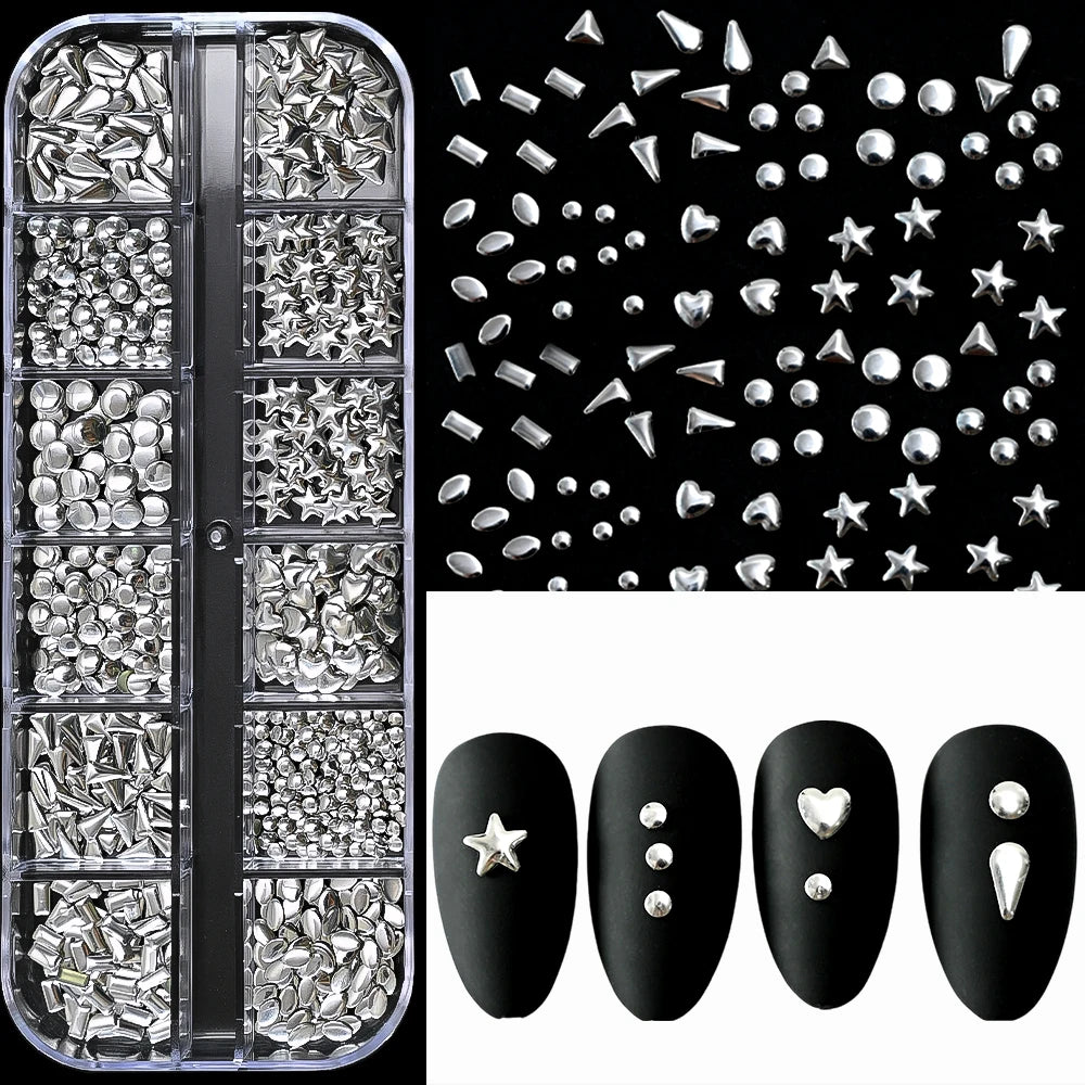 Gold Silver Caviar Bead Nail Charms for Stunning Manicures - Smarsty