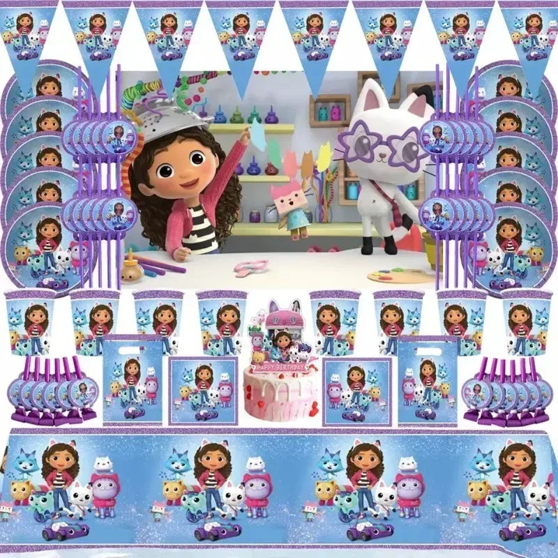 Disney Gabby's Dollhouse Birthday Party Tableware Set - Smarsty