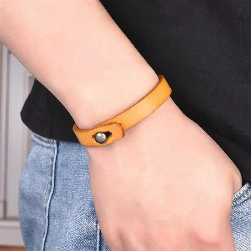 Vintage Genuine Leather Wrap Bracelet Durable Punk Wristband - Smarsty