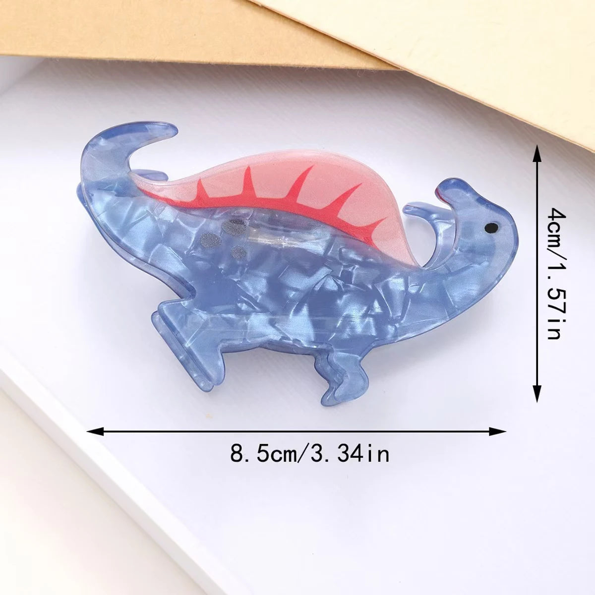 Cartoon Dinosaur Acrylic Hair Claw Cute Secure Hold - Smarsty